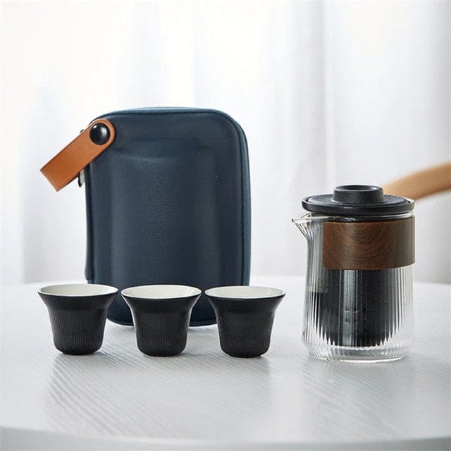 230ML Portable Glass and Ceramic Teapot