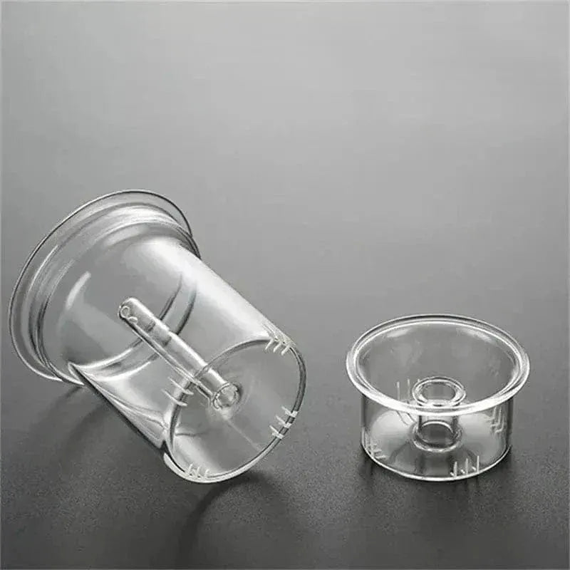900 ml Transparent Gray Teapot Made of Glass and Wood