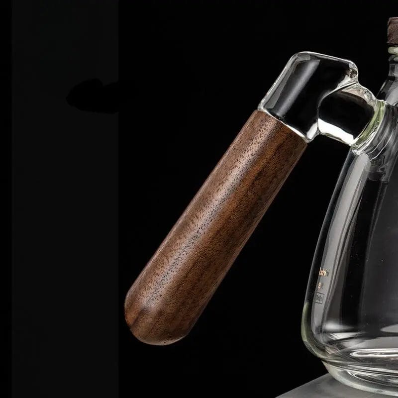 900ML Glass and Wood Teapot