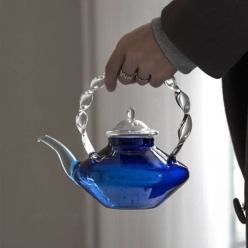 Blue Design Glass Teapot 800 ml