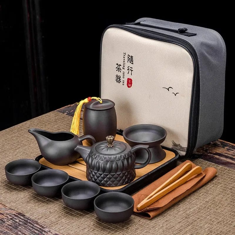 Chinese Black Clay Tea Set
