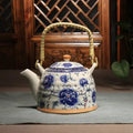 Chinese Porcelain Teapot Large Blue Flower 900ML