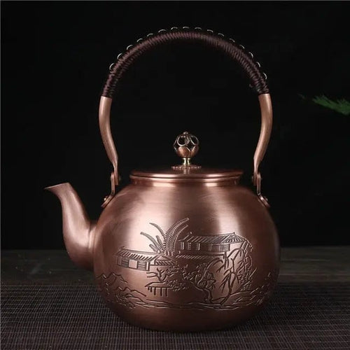Chinese Round Copper Teapot Champs 1.5L