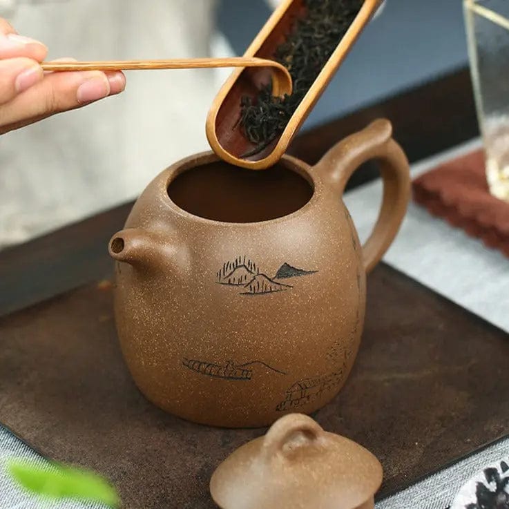 Chinese Yixing Brown Clay Teapot 350ML