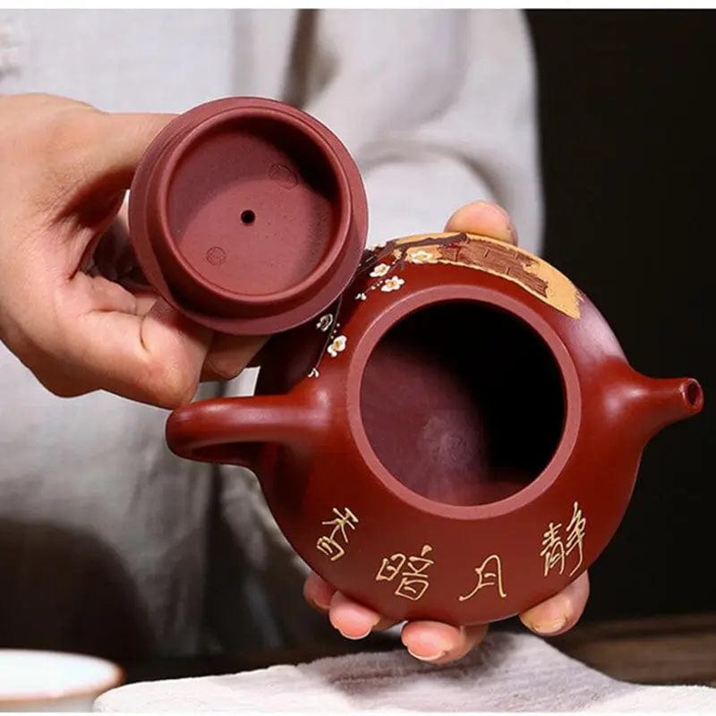 Chinese Yixing Cherry Blossom Clay Teapot 230ML