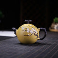 Chinese Yixing Yellow Cherry Blossom Clay Teapot 250 ml