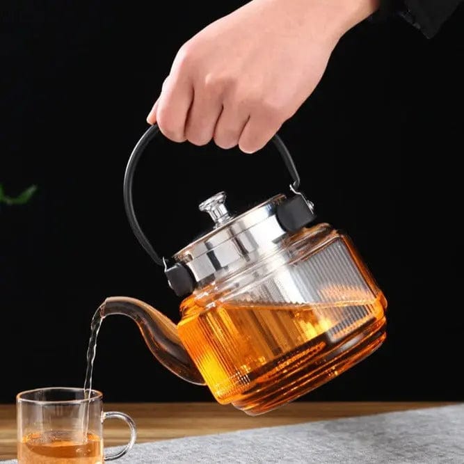 Classic Glass Teapot with Black Handle 800 ml