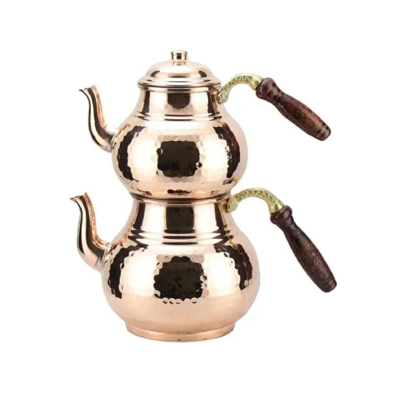 Double Layer Copper Turkish Teapot