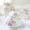 English Camellia Flower Porcelain Teapot 500ML