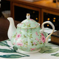 English Green Floral Porcelain Teapot 400ML