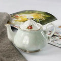 English Green Polka Dot Porcelain Teapot 1L