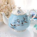 English Light Blue Porcelain Teapot 1L