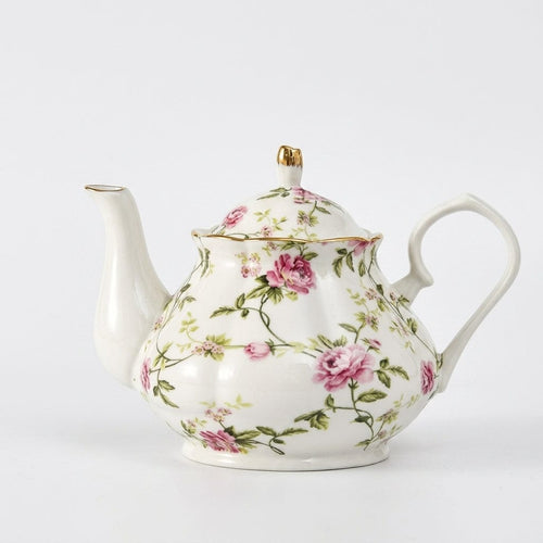English Porcelain Teapot 400 ml with Floral Pattern