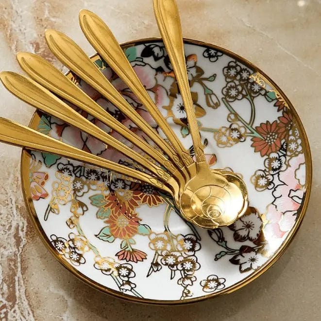 English White and Gold Floral Porcelain Teaset