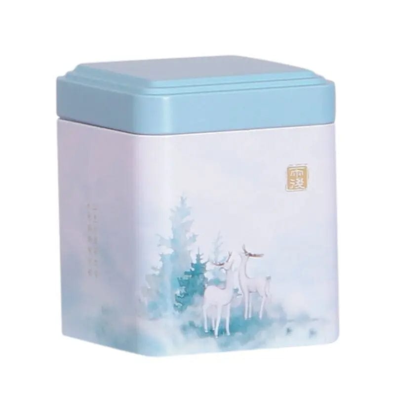 Glacial White Metal Tea Box