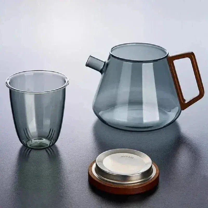 Glass and Wood Teapot 700ml