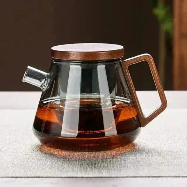 Glass and Wood Teapot 700ml