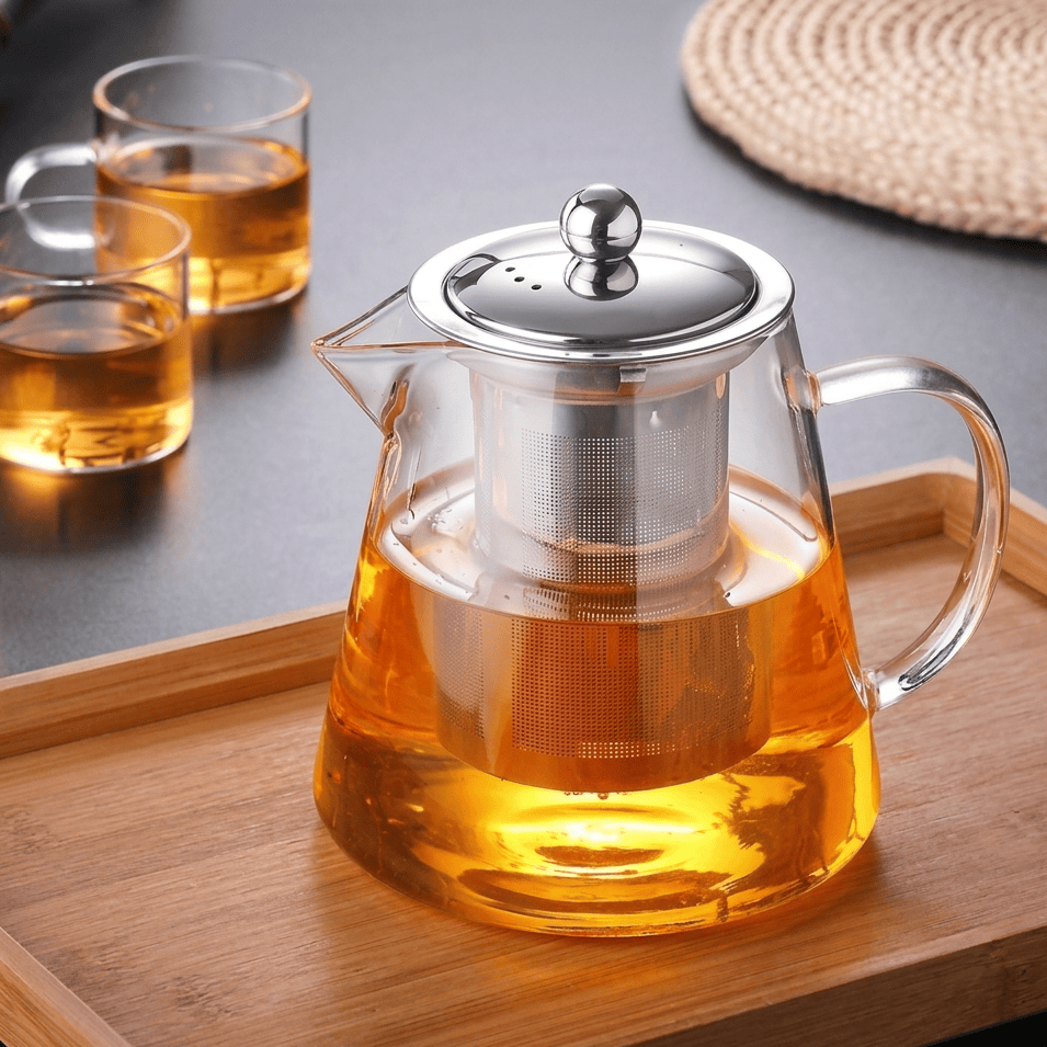 Glass Teapot with Tea Filter 450 ml - 1.3L – Borosilicate Glass