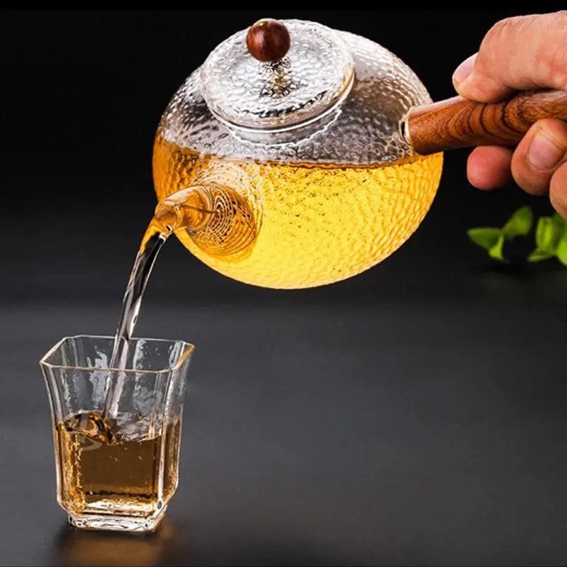 Glass Teapot with Wooden Handle 300 ml