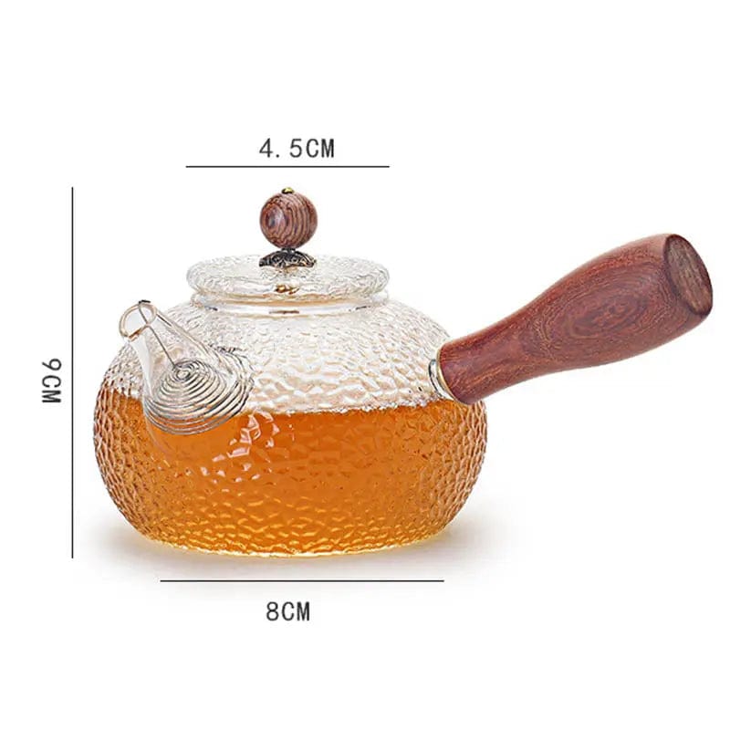 Glass Teapot with Wooden Handle 300 ml