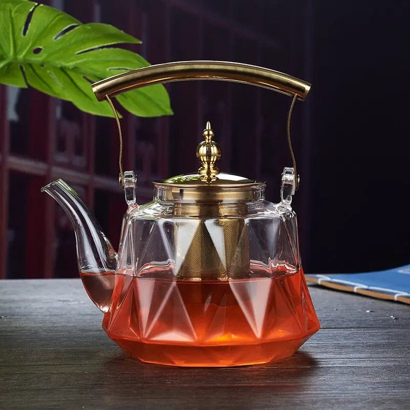 Golden Glass Teapot 1L