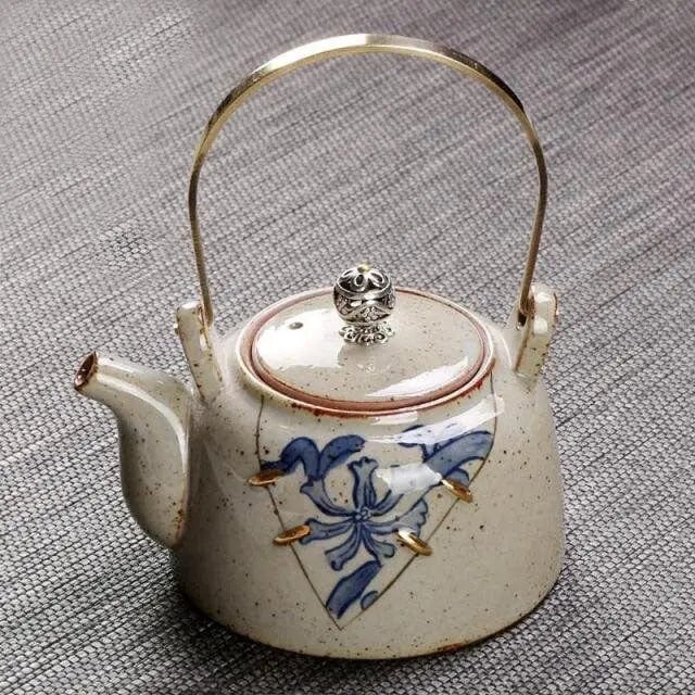 Japanese Antique Ceramic Teapot Beige 250 ml