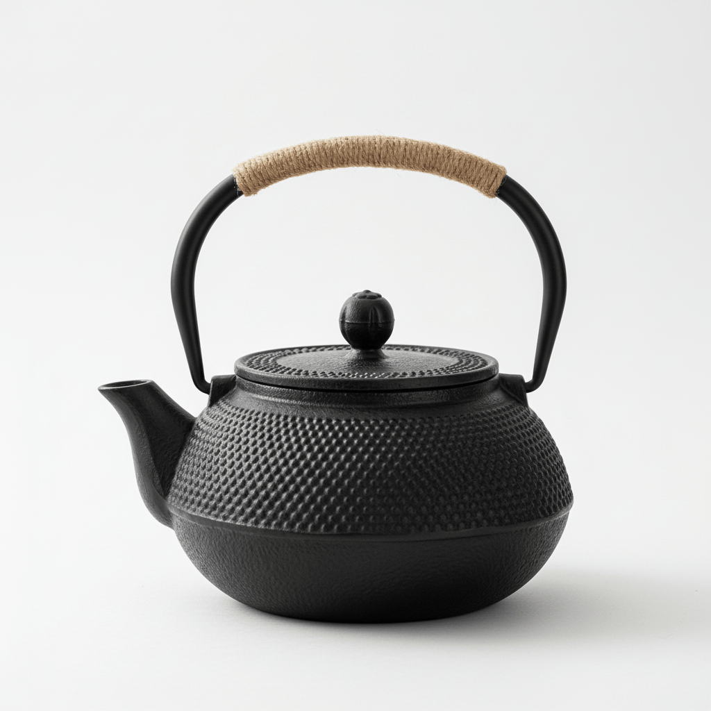 Japanese Black Enameled Cast Iron Teapot 600ML - 1.2L