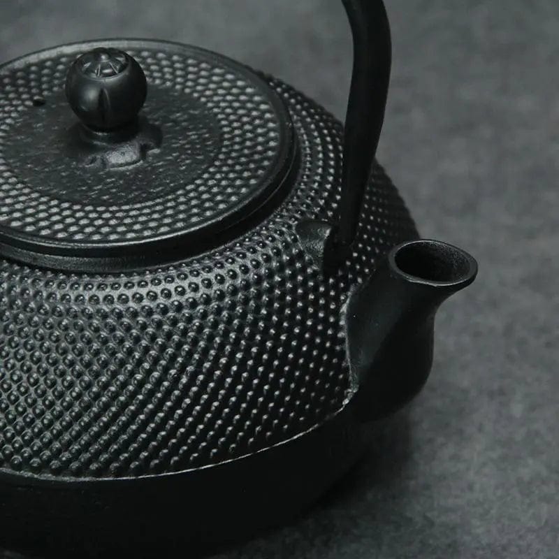 Japanese Black Enameled Cast Iron Teapot 600ML - 1.2L