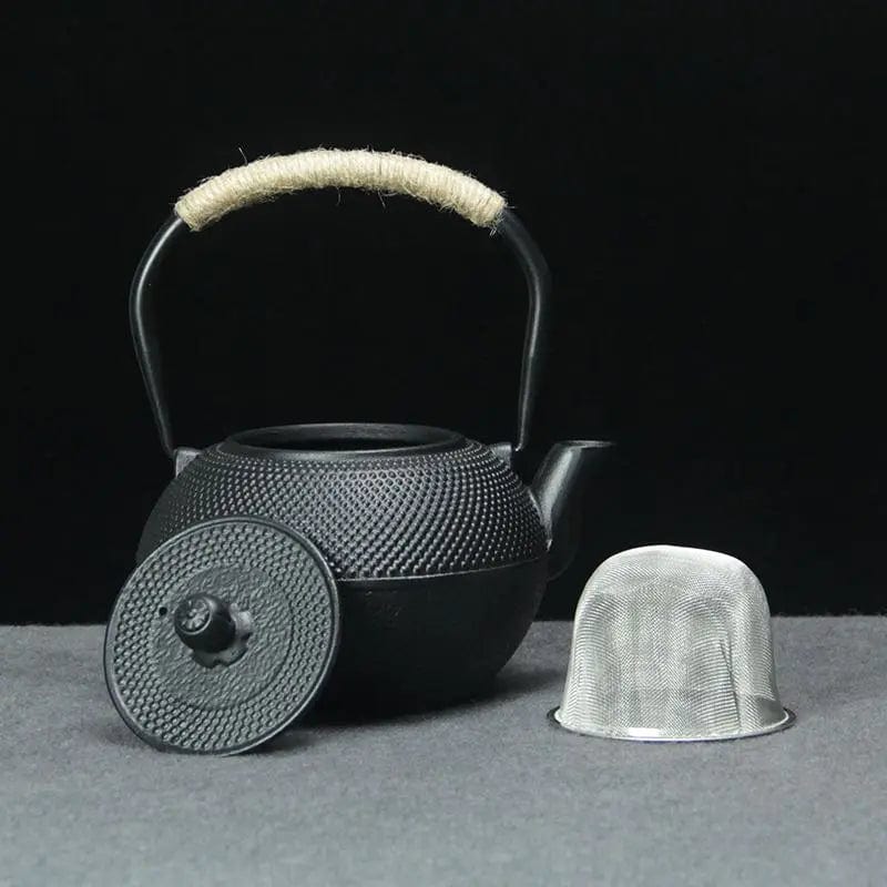 Japanese Black Enameled Cast Iron Teapot 600ML - 1.2L