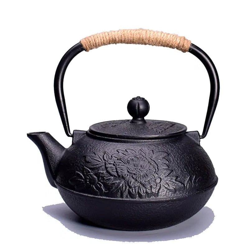 Japanese Cast Iron Flower Teapot 900ml