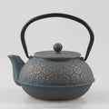 Japanese Cast Iron Teapot with Raised Floral Pattern 600 ml