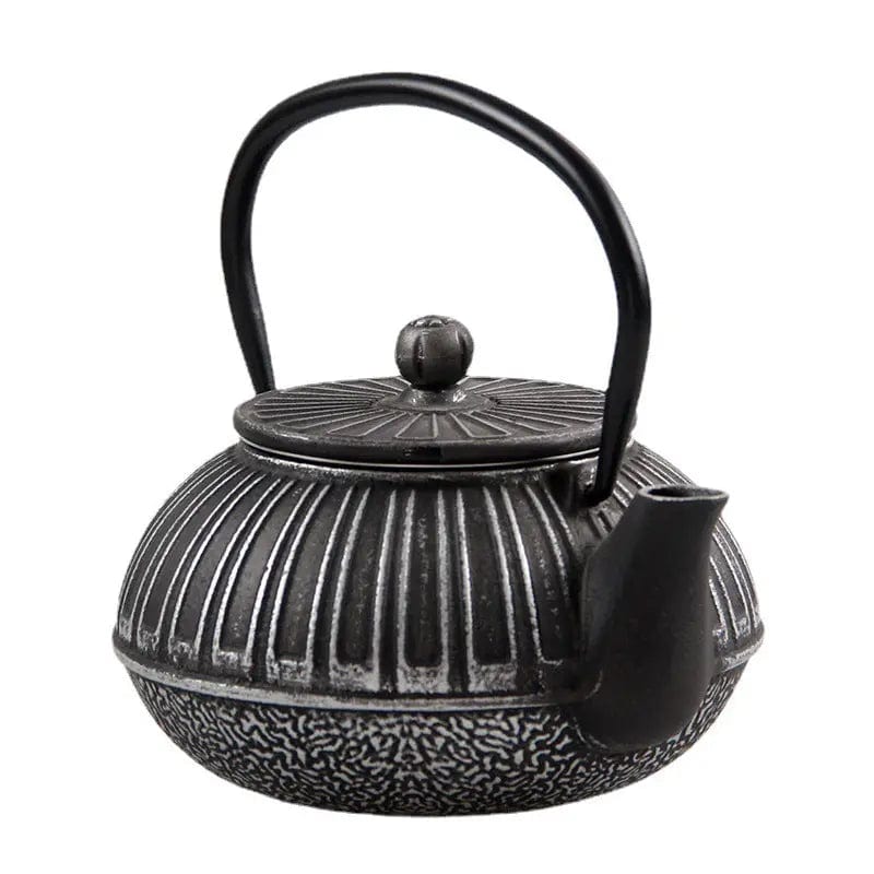Japanese Cast Iron Teapot with Rectangular Pattern 600 ml