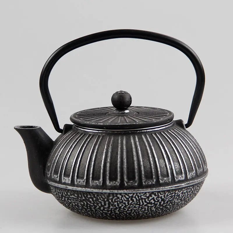 Japanese Cast Iron Teapot with Rectangular Pattern 600 ml