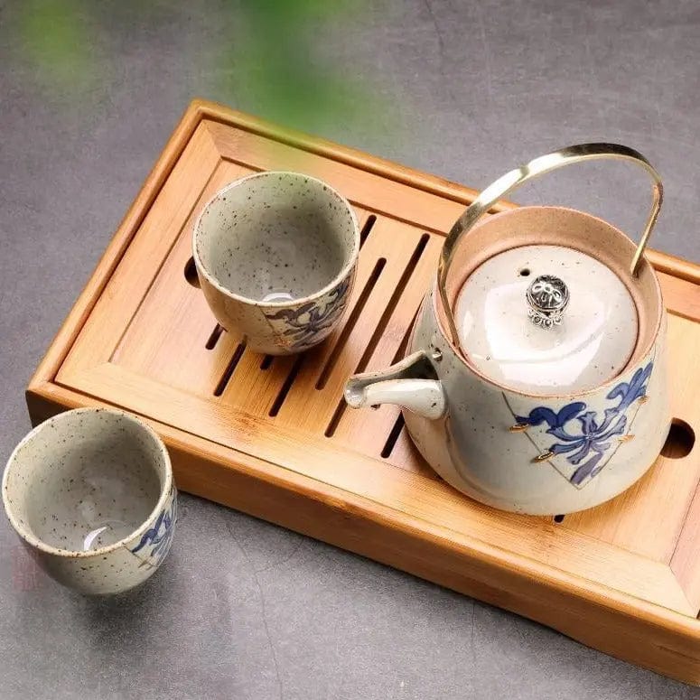 Japanese Ceramic Teapot Beige Design 210 ml