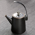 Japanese Ceramic Teapot with High Design, Black, 300 ml