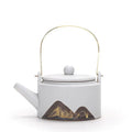 Japanese Ceramic Teapot with Mountain Pattern 220 ml