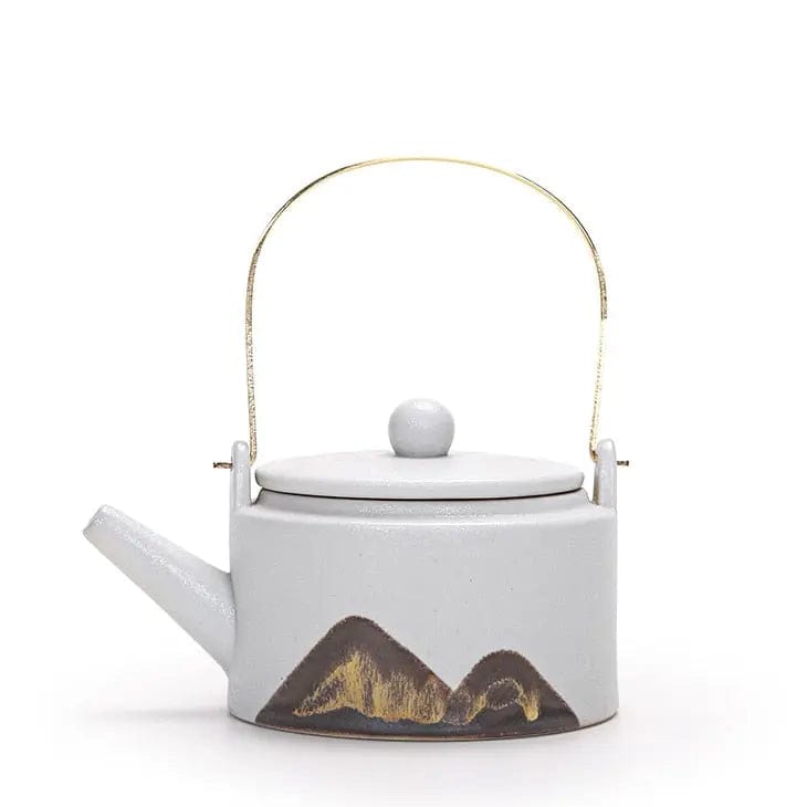 Japanese Ceramic Teapot with Mountain Pattern 220 ml