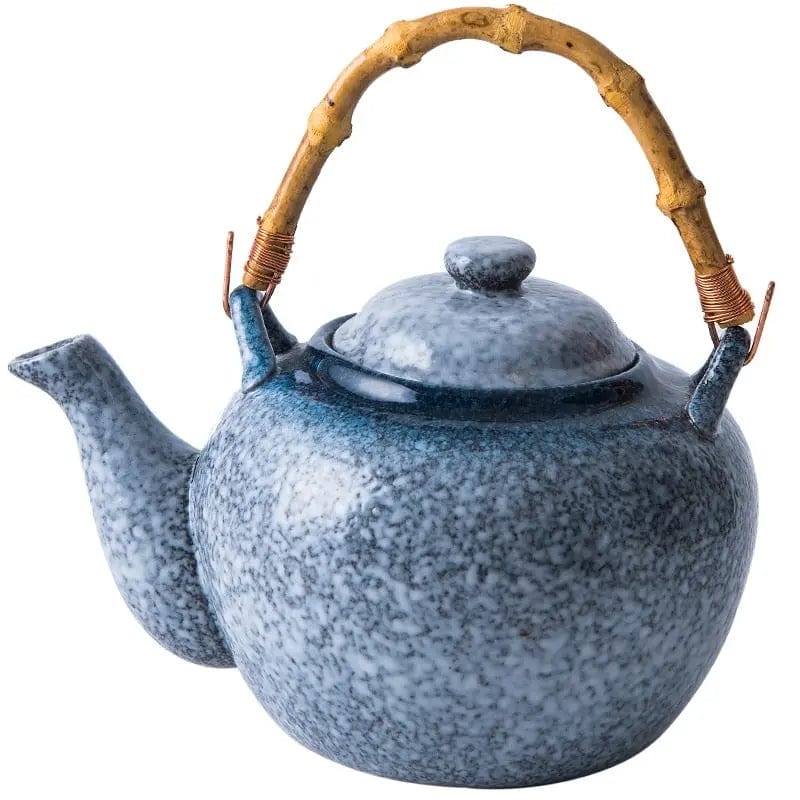 Japanese Gray Ceramic Bamboo Teapot 500ML