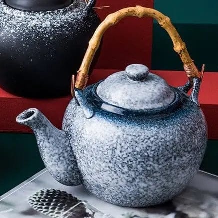 Japanese Gray Ceramic Bamboo Teapot 500ML
