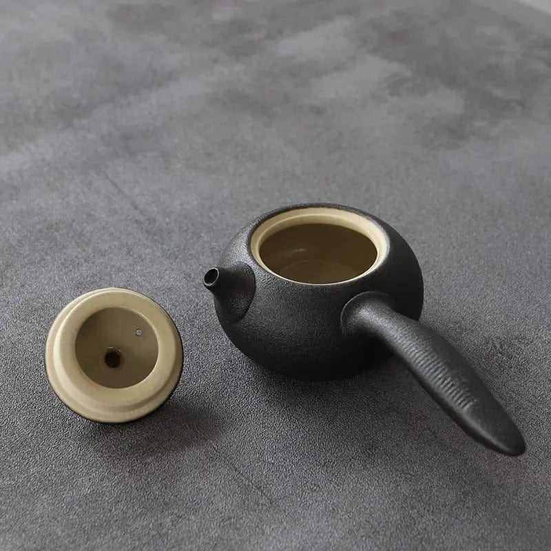 Japanese Kyusu Black Ceramic Teapot 150 ml