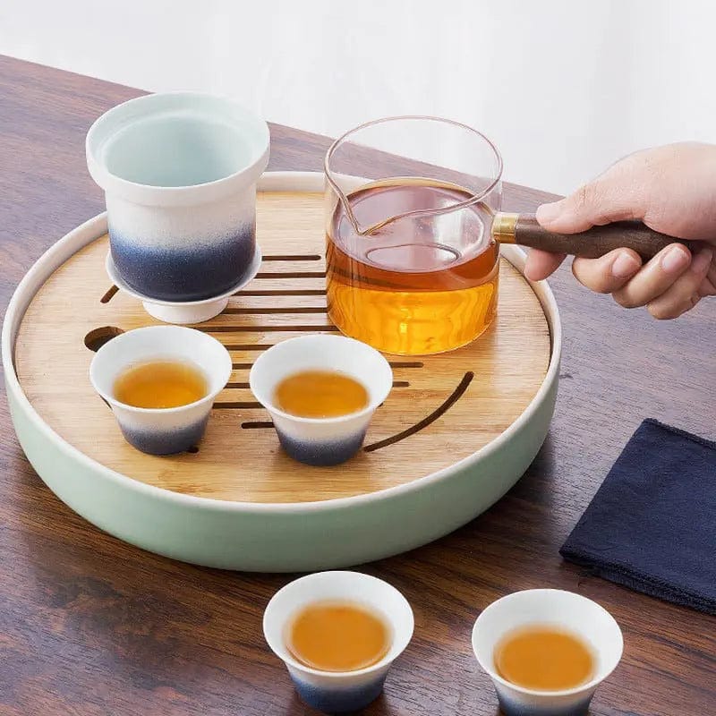 Japanese Kyusu Design Ceramic Tea Set