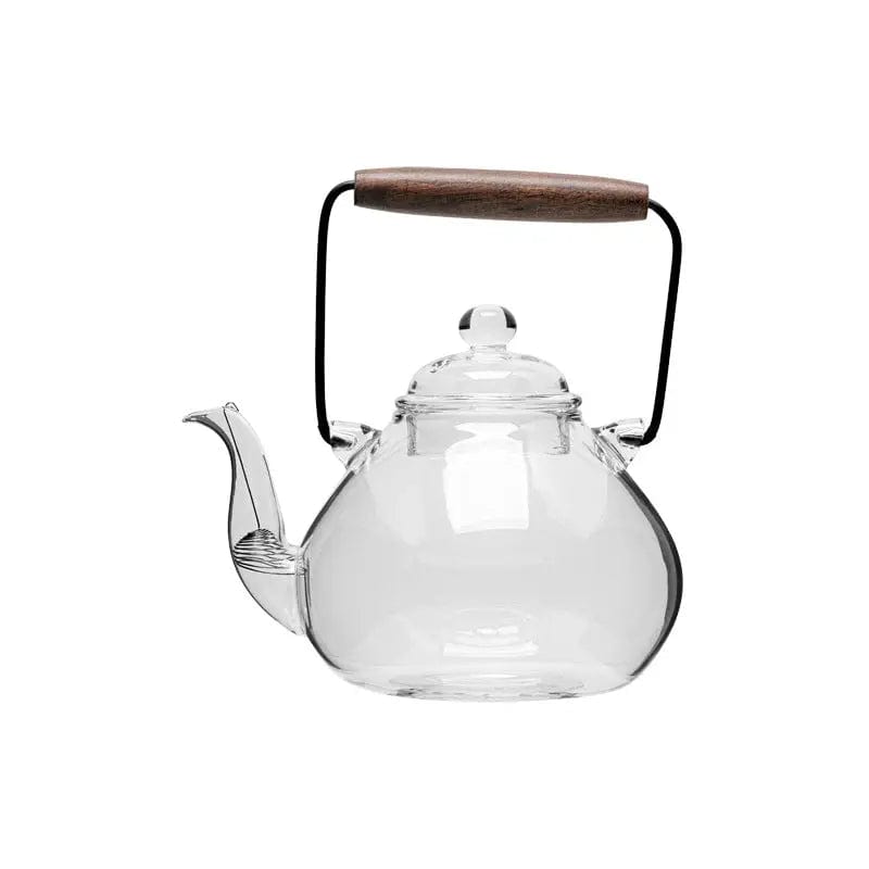 Japanese Pear-Shaped Glass Teapot 1L