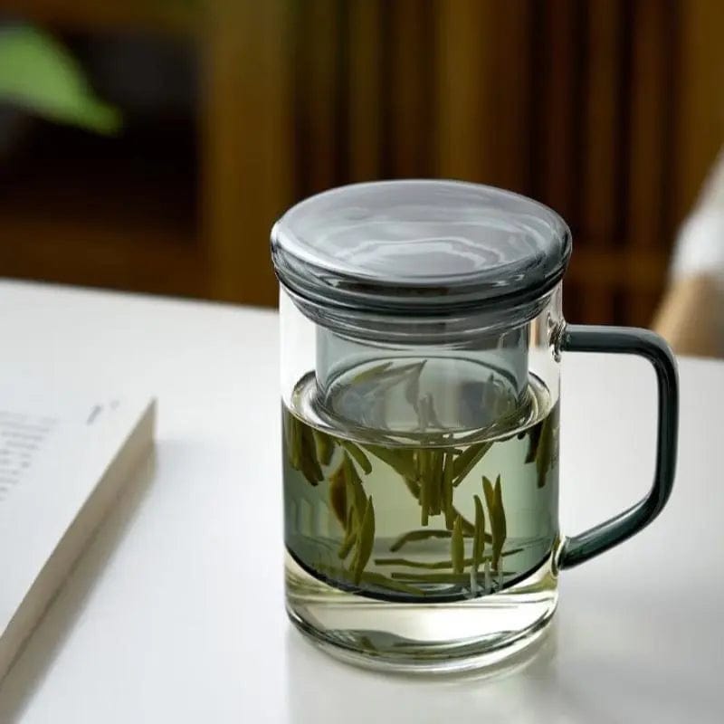 Large Glass Tea Mug with Infuser 400ml