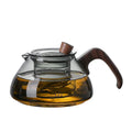 Minimalist Design Glass Teapot with Wood 600 ml