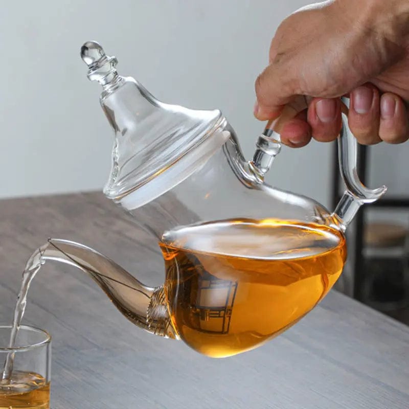 Moroccan Glass Teapot, 600 ml - 1 Liter