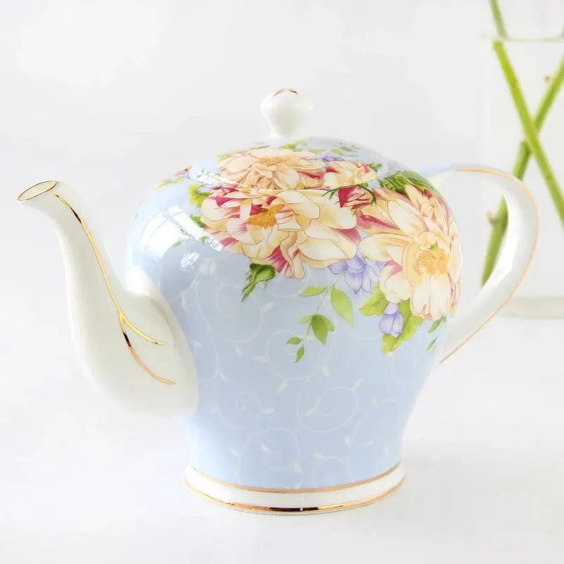 Original English Blue Porcelain Teapot 1.4L