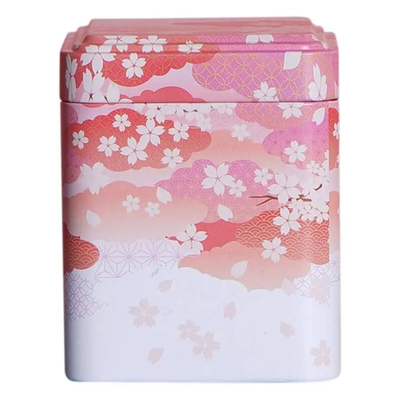 Pink and Cherry Blossom Metal Tea Tin