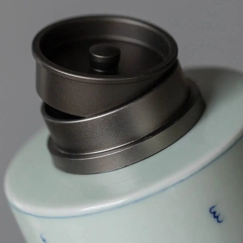 Premium White and Blue Chinese Ceramic Tea Canister