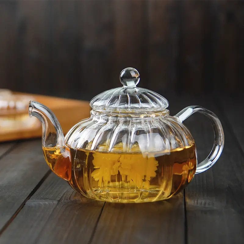 Pumpkin Glass Teapot 600ML