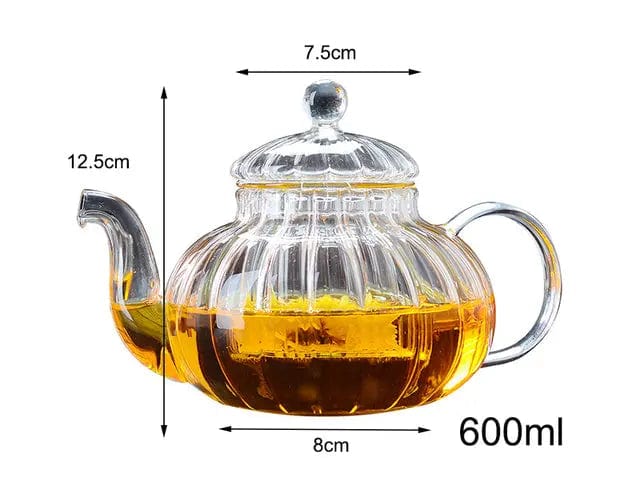 Pumpkin Glass Teapot 600ML